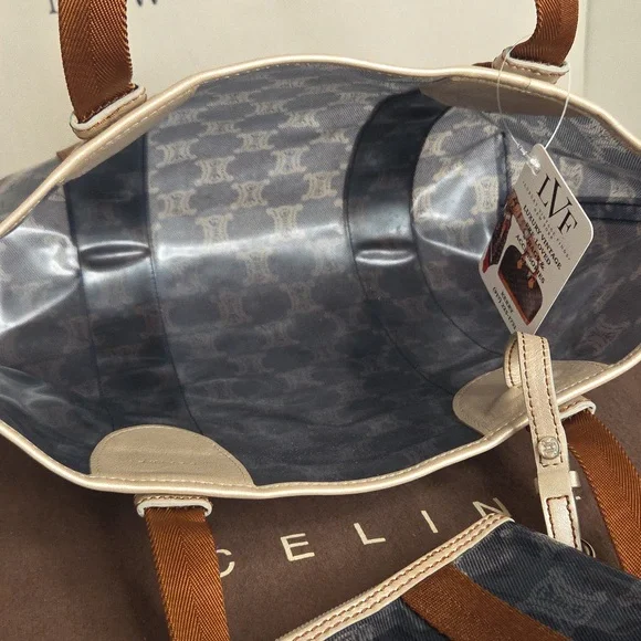 Celine Macadam Triomphe tote PVC/Leather& Pochette Early 2000s excellent cond - Picture 15 of 15